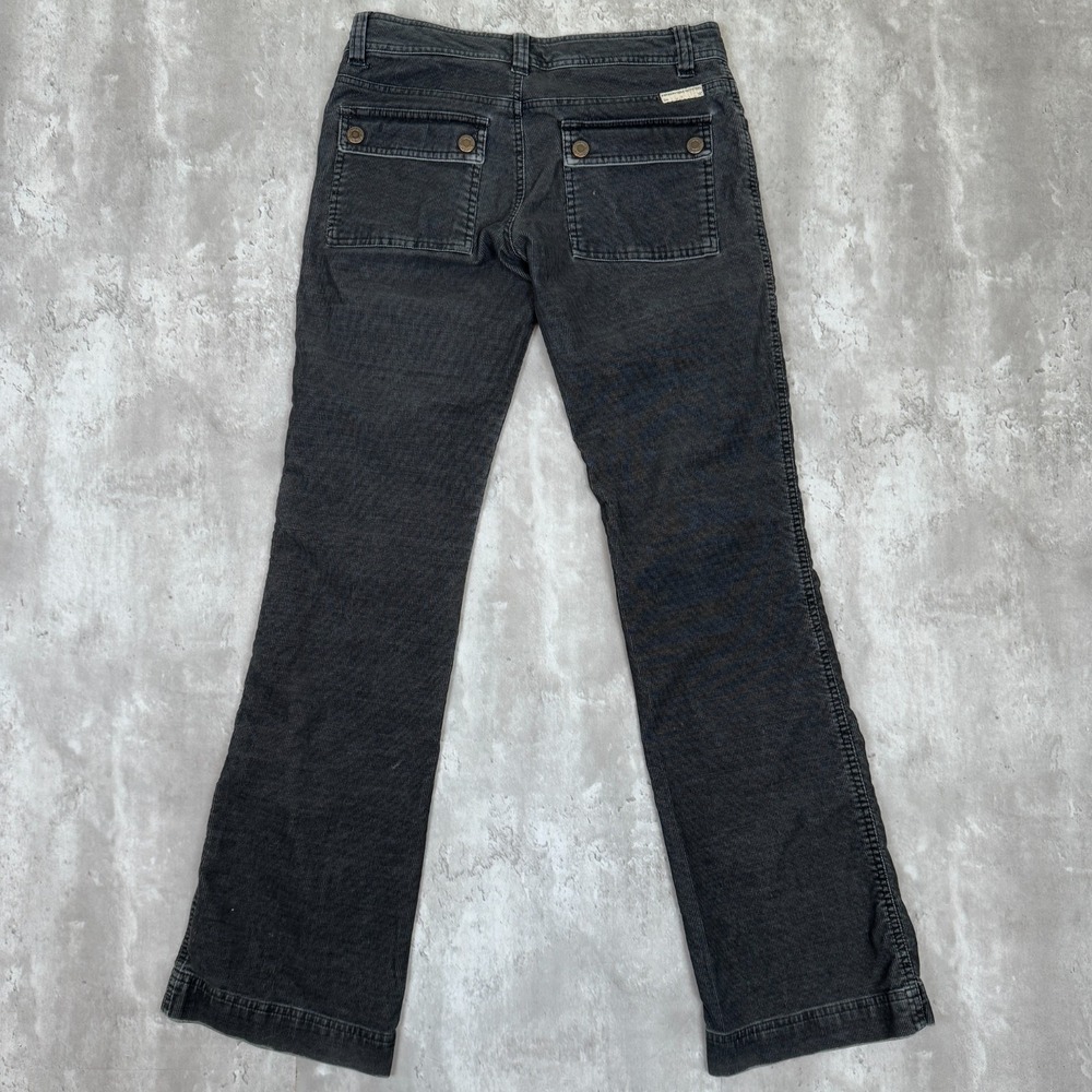 American Eagle Outfitters Corduroy Pants Womens 4 Black Flared Bootcut Granola - Picture 4 of 10